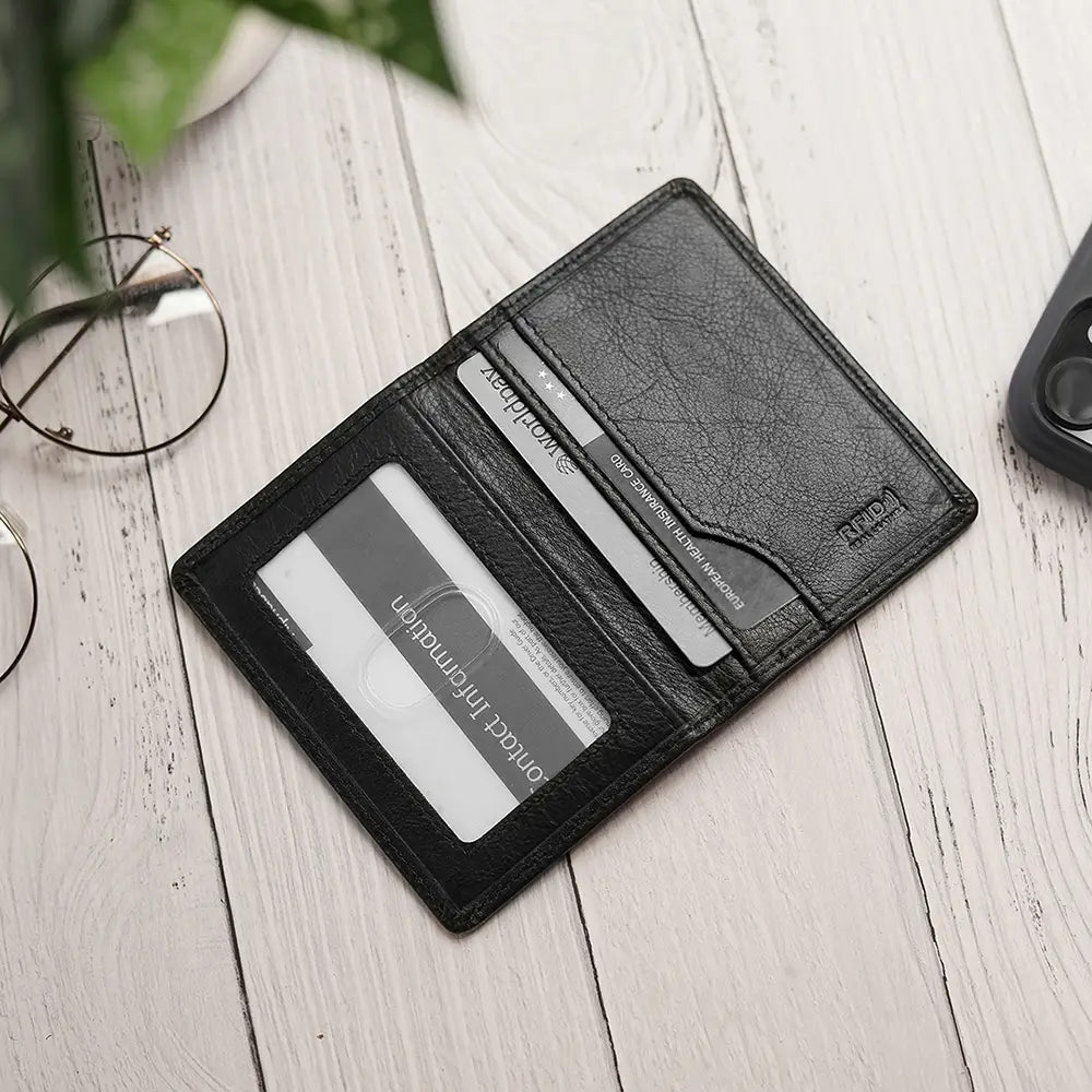 Bus Pass Credit Card Holder 710 RFID Safe Black 01