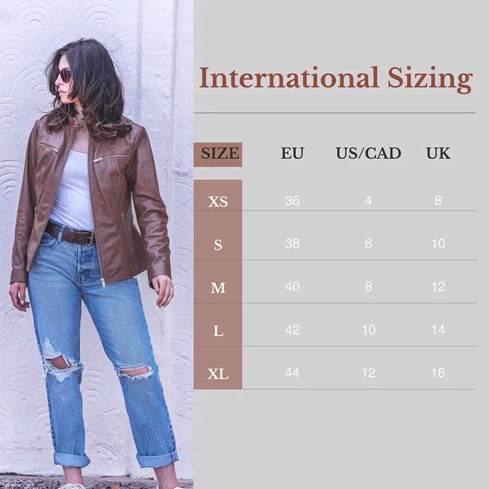 Women’s Leather Jacket Slim-Fit – Celine 6493