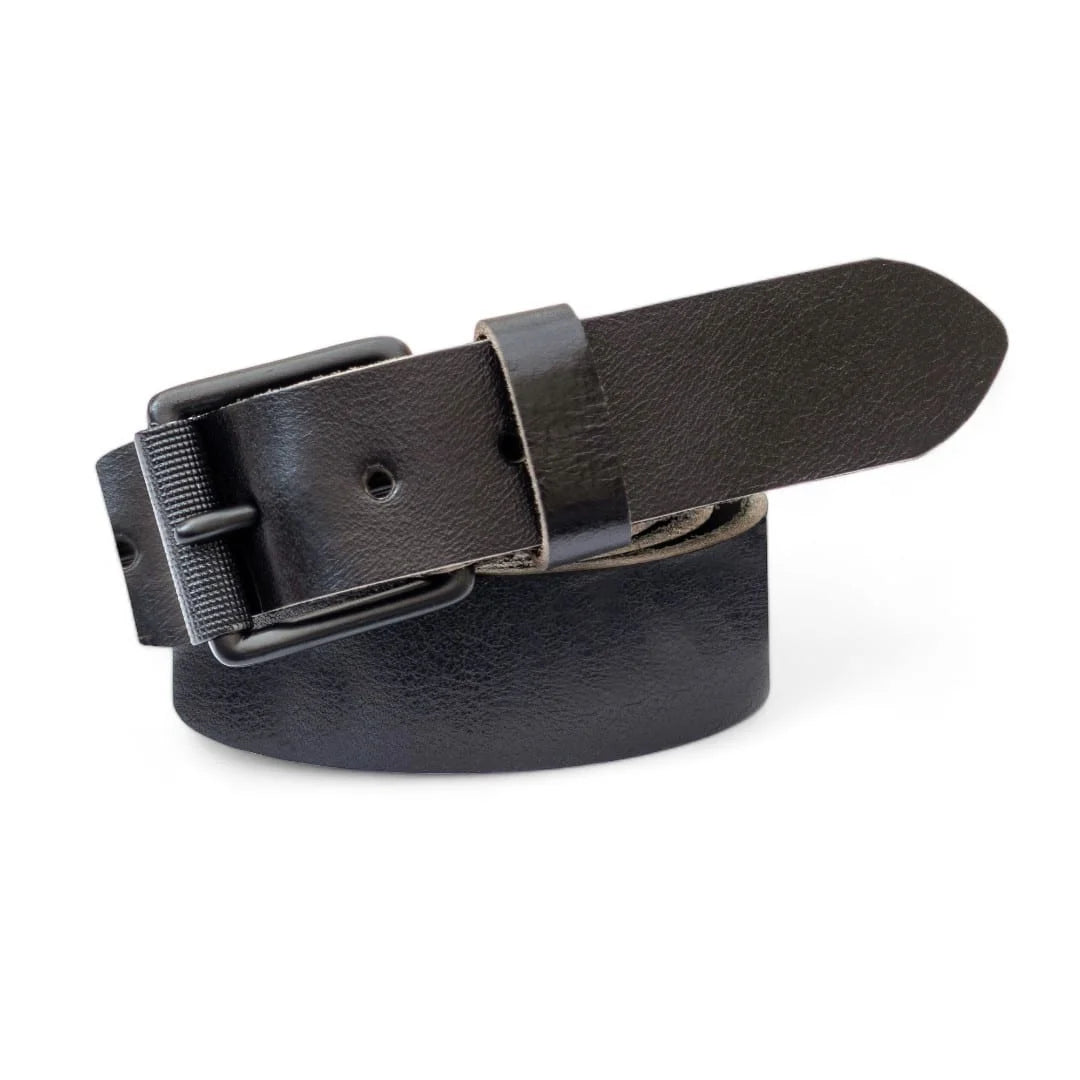 Men’s Black Roller Buckle Belt 40mm – BELT200BLK 01