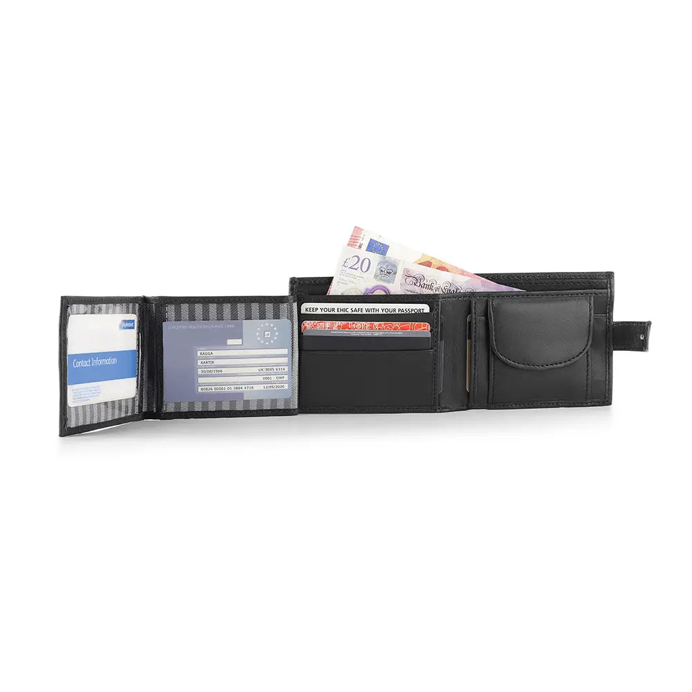 Trifold basic leather wallet 27 03