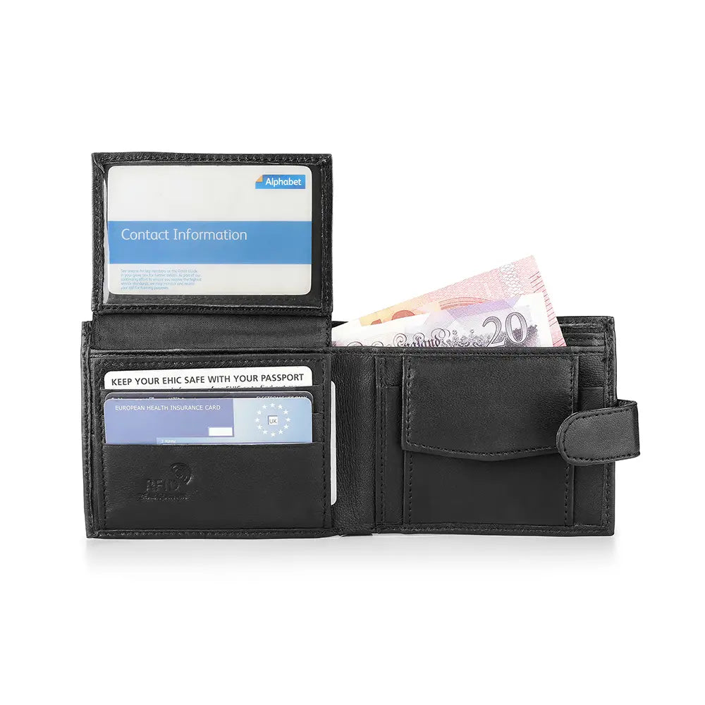 Basic Leather Wallet Black 26 05