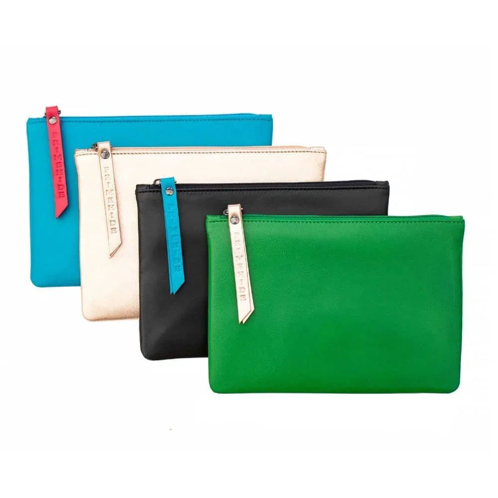 Med Size Leather Zip Pouch-702