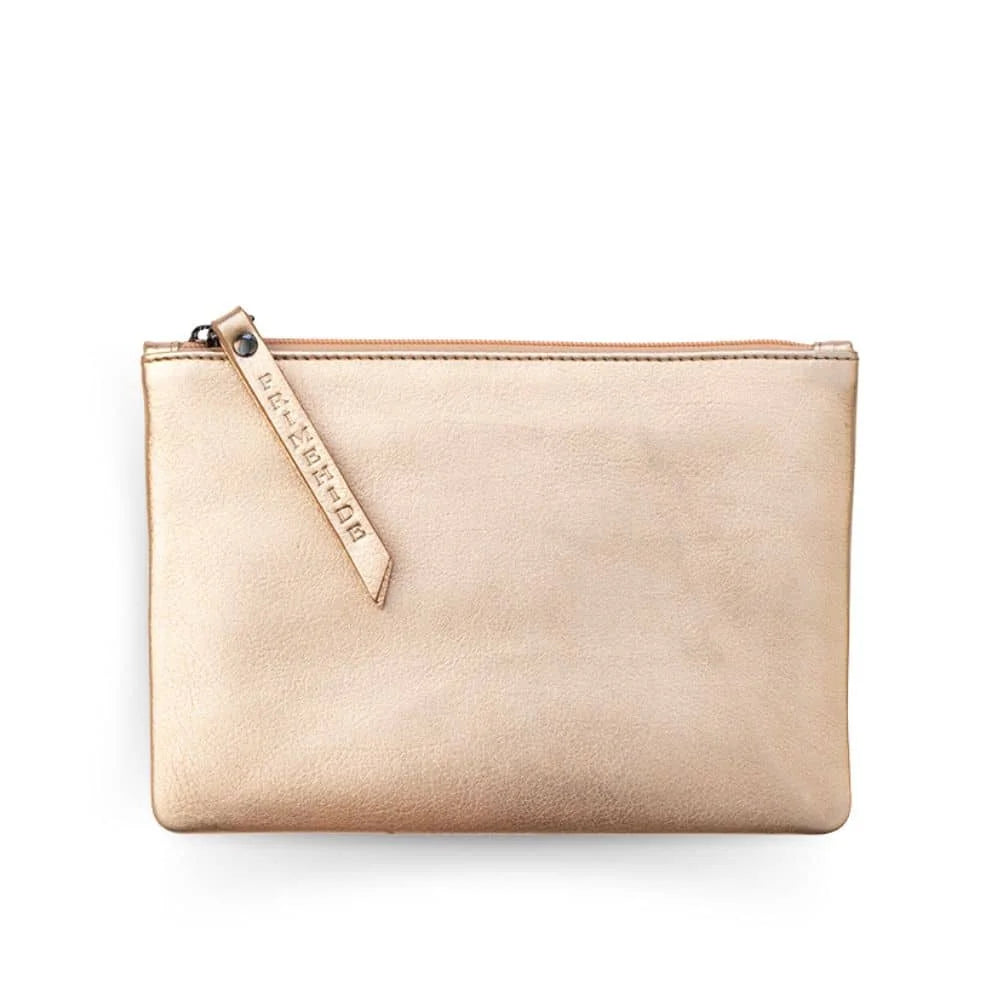 Medium Size Leather Zip Pouch - 702