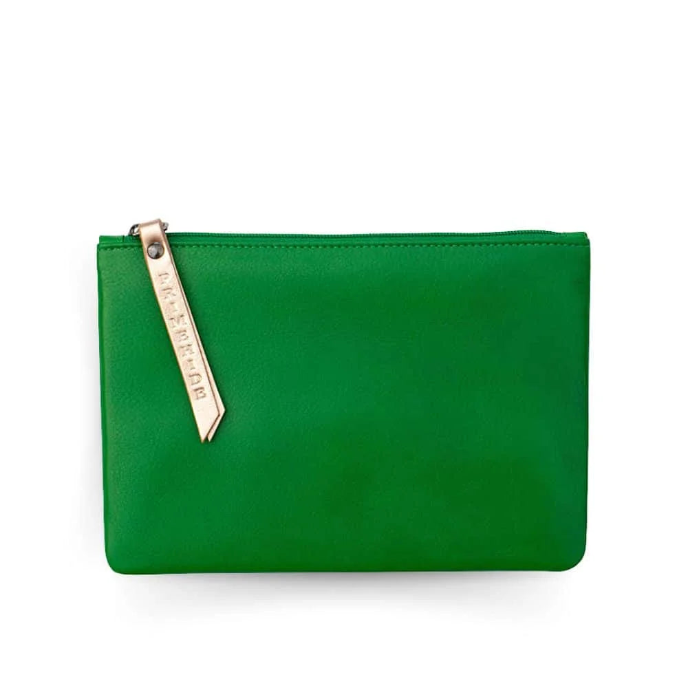 Medium Size Leather Zip Pouch - 702