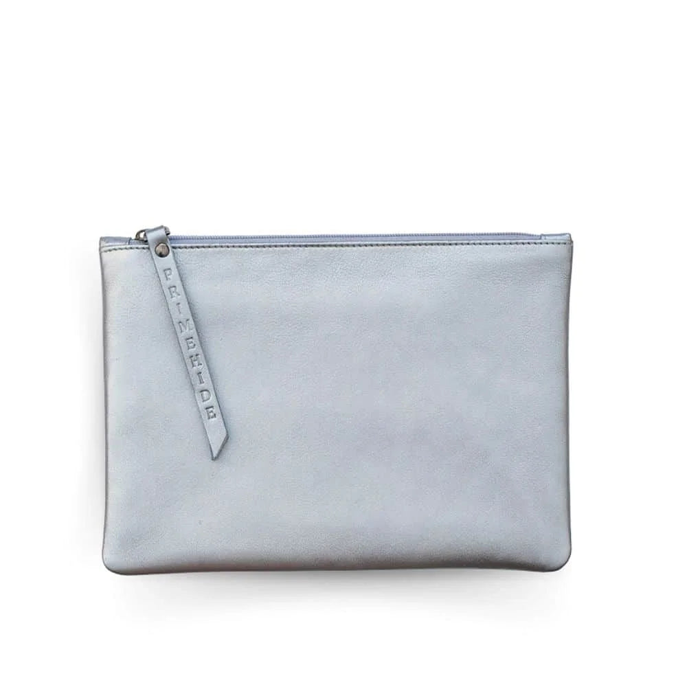 Medium Size Leather Zip Pouch - 702