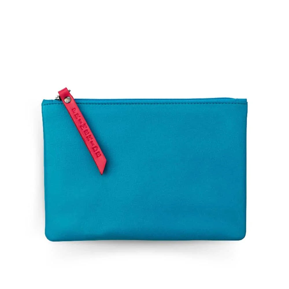 Medium Size Leather Zip Pouch - 702