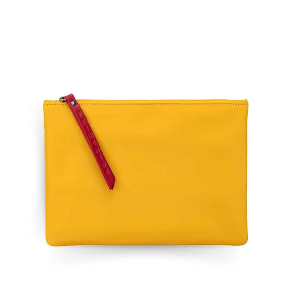 Medium Size Leather Zip Pouch - 702