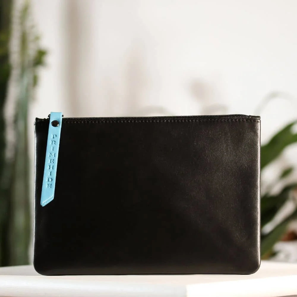 PRIMEHIDE Leather Zip Pouch Black – 702 – 703 (3)