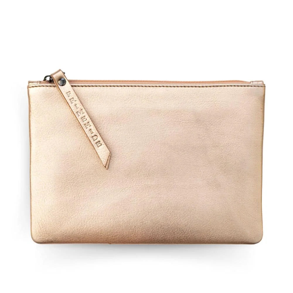 Large Size Leather Zip Pouch - 703