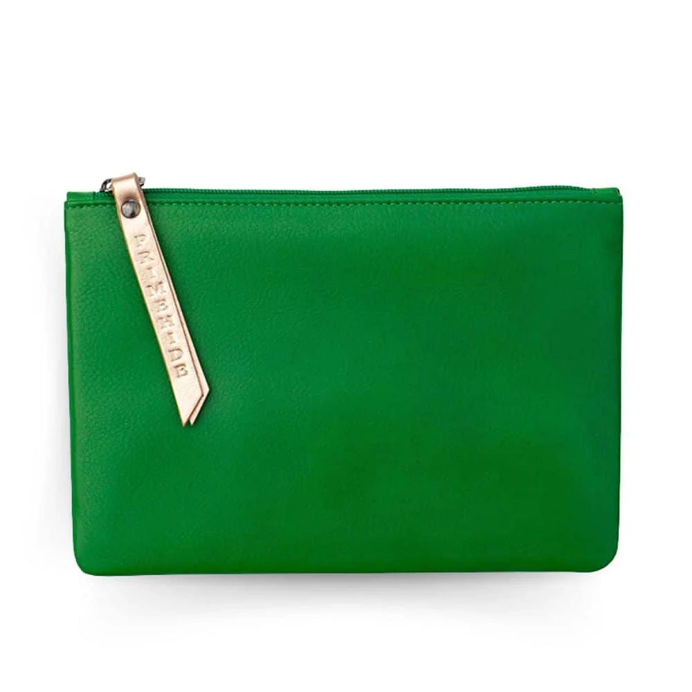 Large Size Leather Zip Pouch - 703