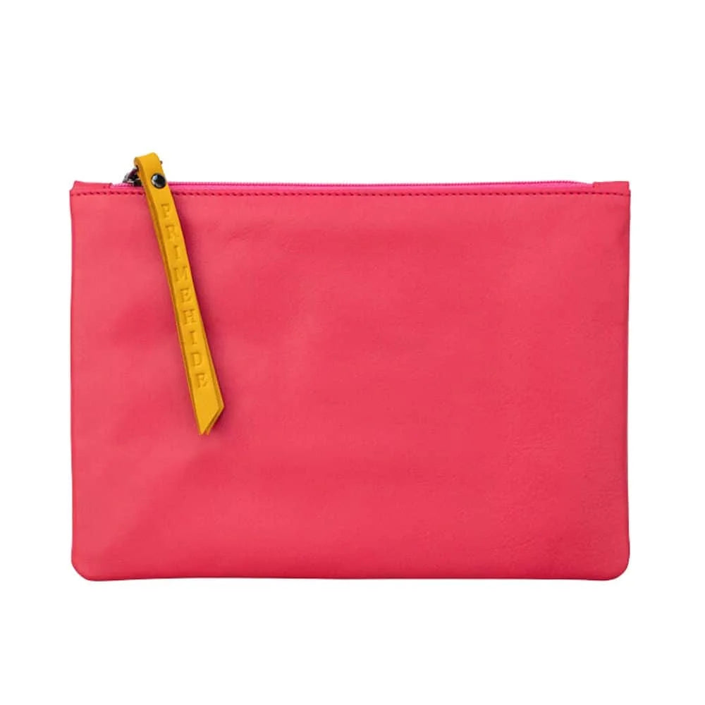 Large Size Leather Zip Pouch - 703