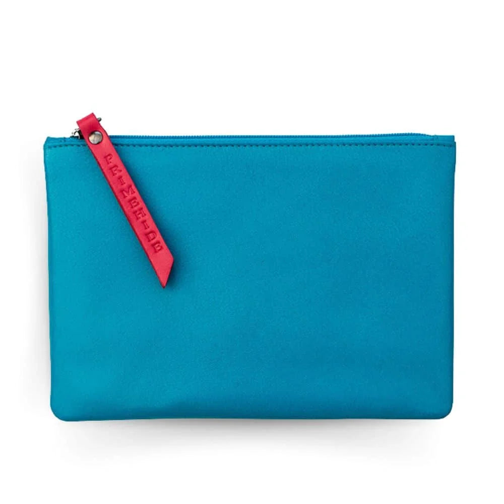Large Size Leather Zip Pouch - 703
