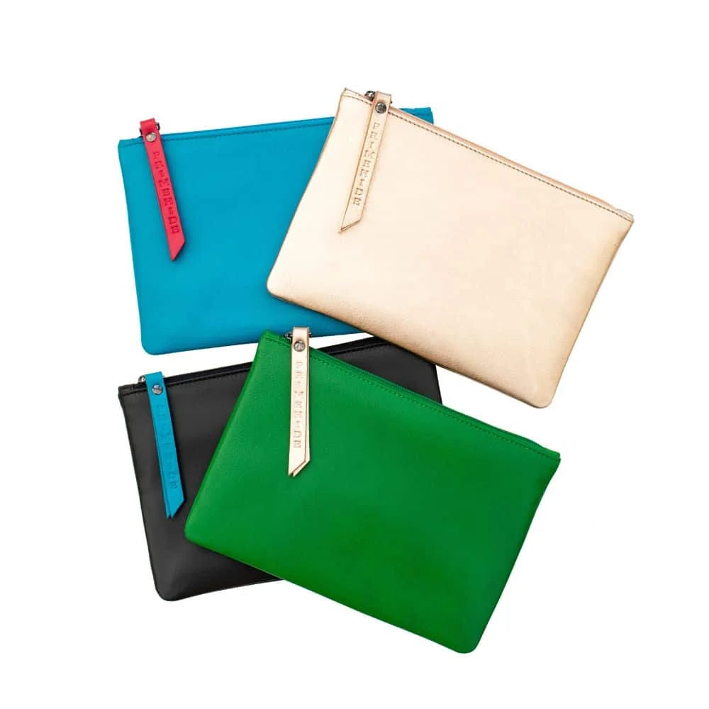 Med Size Leather Zip Pouch-702 (2)