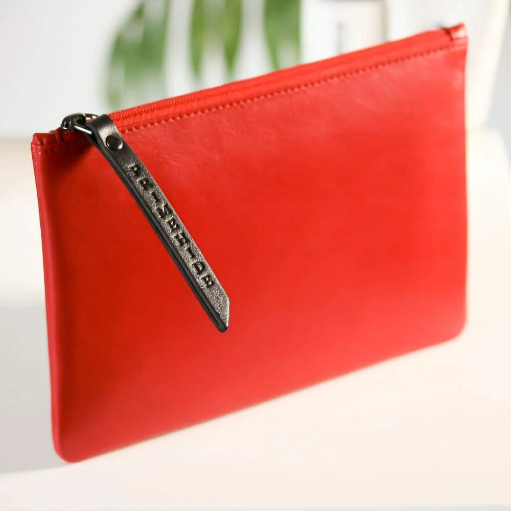 PRIMEHIDE Leather Zip Pouch Red 702 – 703 (2)