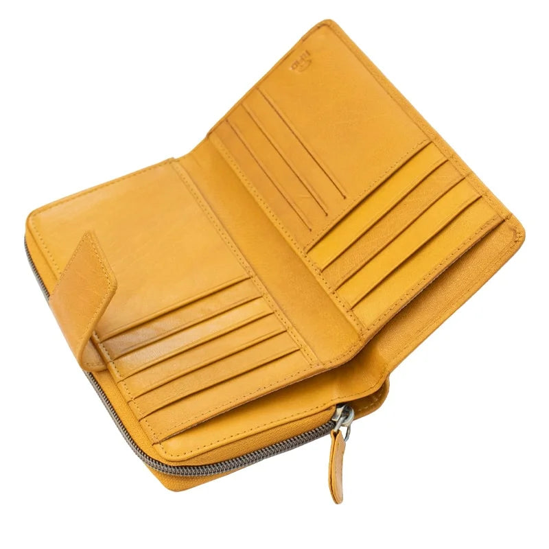 Velura Large zip around Bi fold Purse PRIMEHIDE – 21951MUST