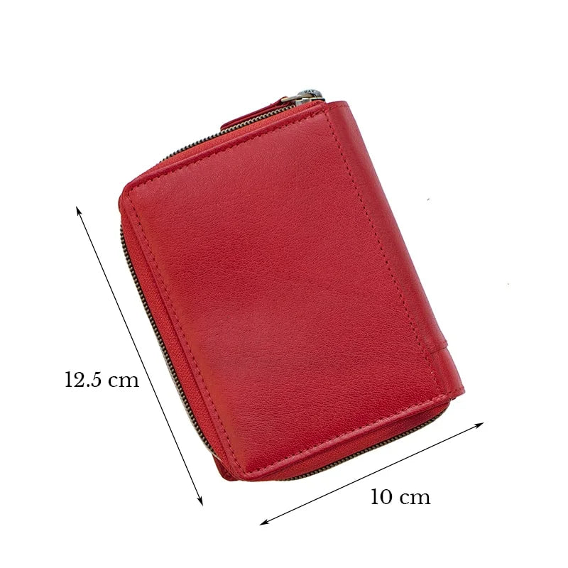 Velura Medium zip around Tri fold Purse PRIMEHIDE – 21952RED-08