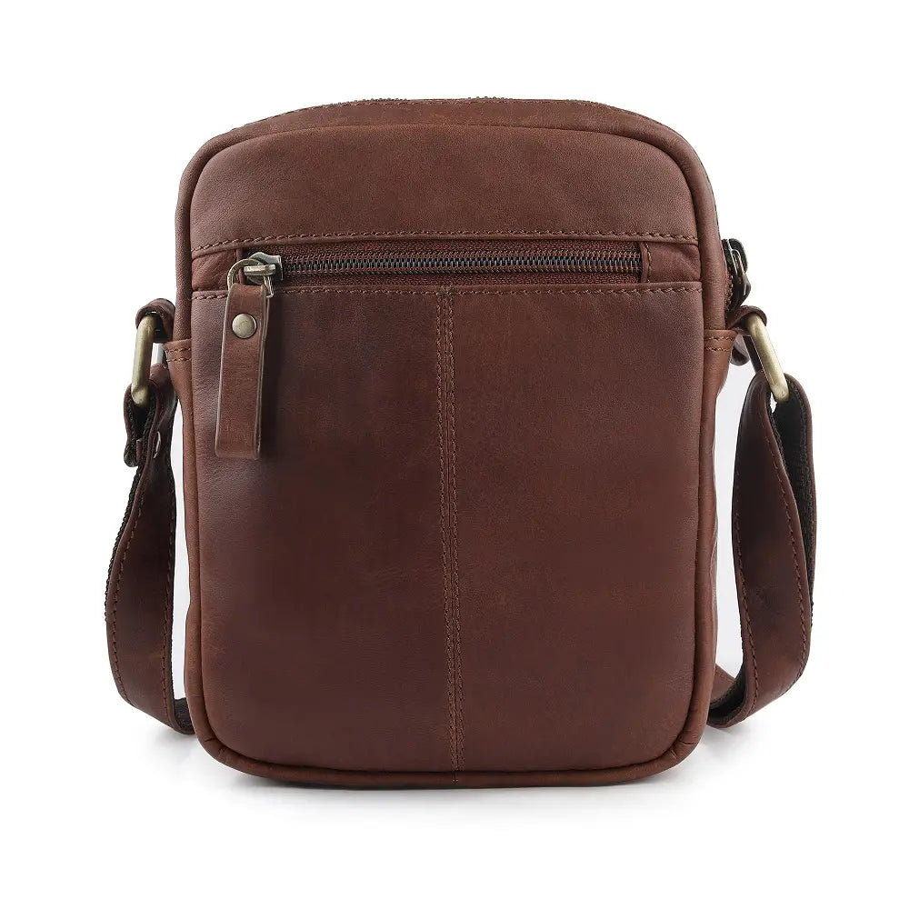 Leather Crossbody Flight Bag Milano- 6