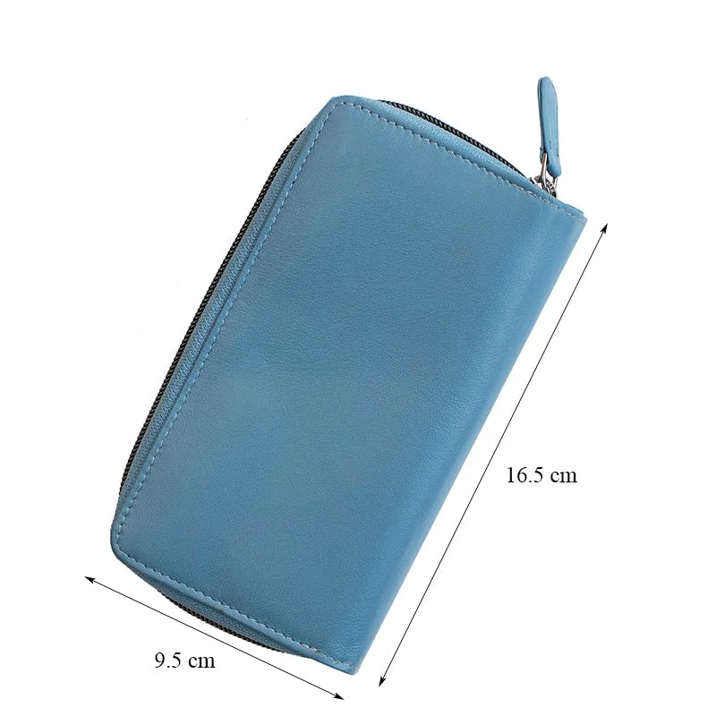 Flavia Large zip around Bifold Purse 22210BLU-06