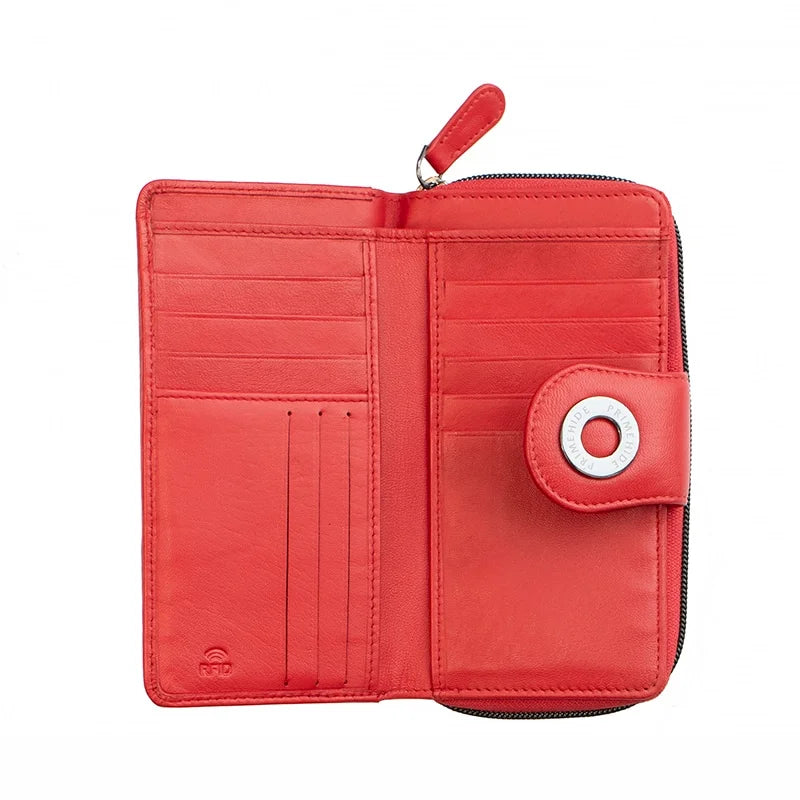 Flavia Large zip around Bifold Purse 22210RED-03