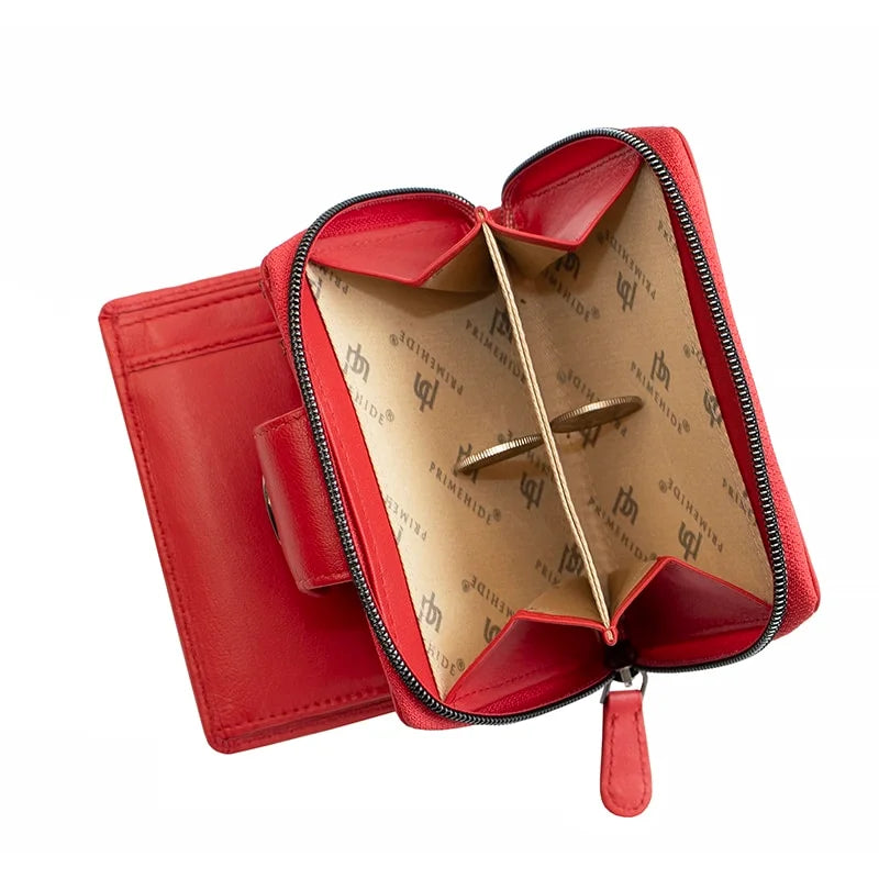 Flavia Med Zip Around Trifold Purse 22211RED-02