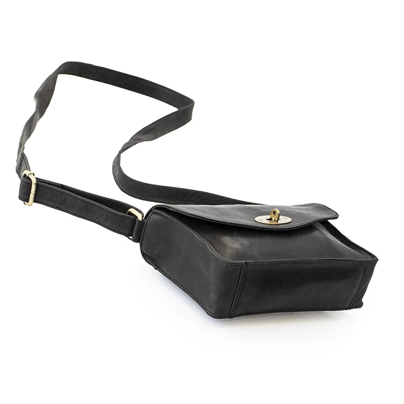 Columbia Ladies Medium Flapover Handbag 1801-BLACK-10