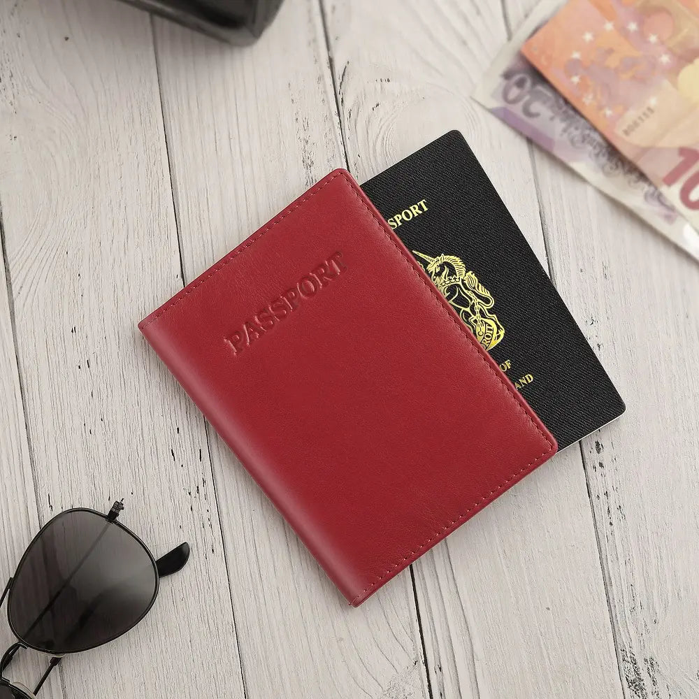 Red Passport Cover 696