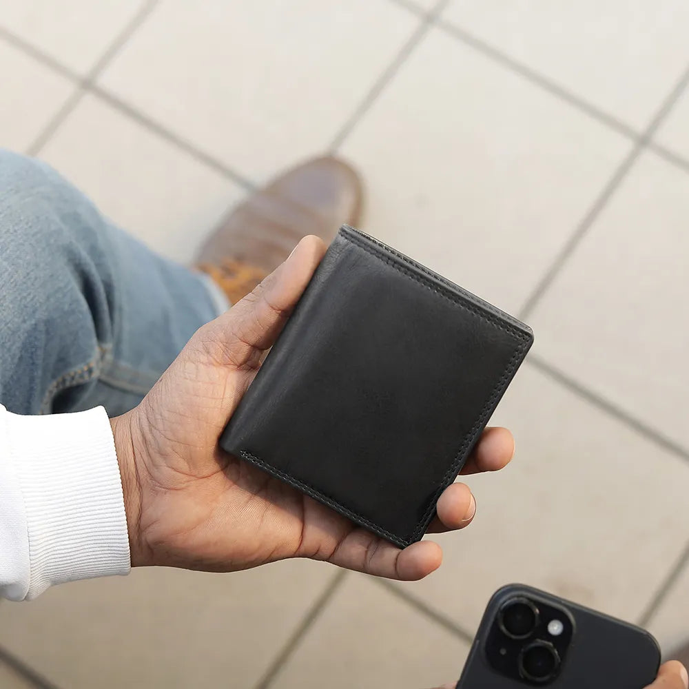 Large capacity men’s leather wallet