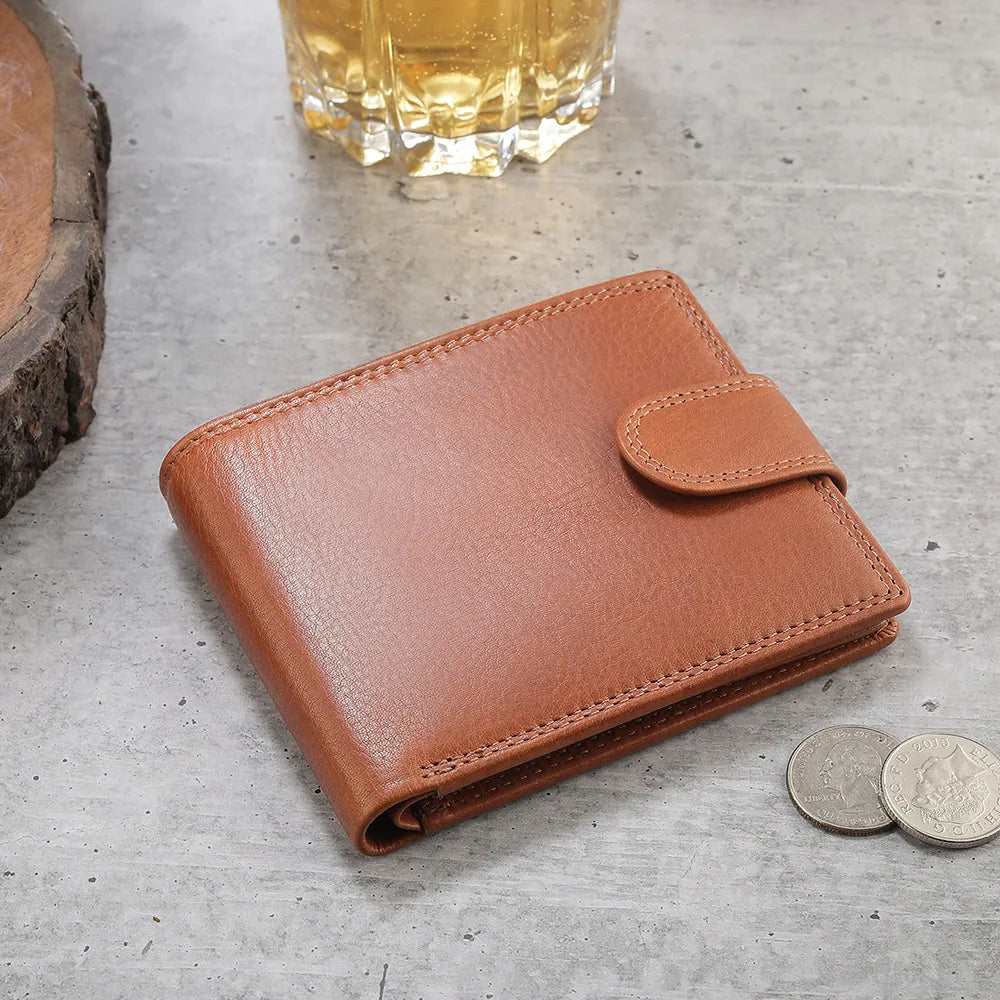 Trifold Flip-Up Wallet For Men – Leon 5704 brown 08