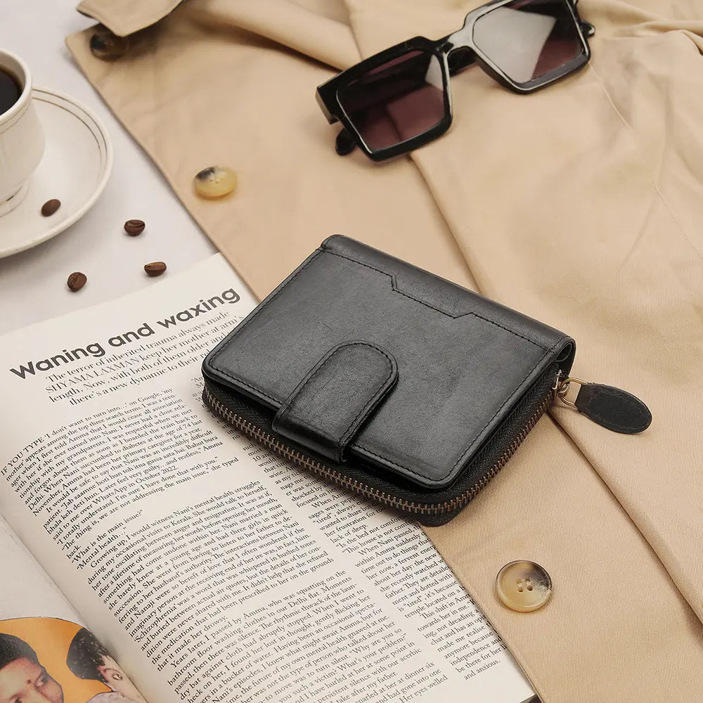 Medium Bifold Purse Black – Anya 25714 06