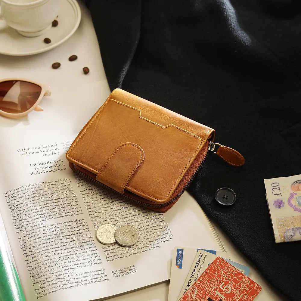 Medium Bifold Purse Tan – Anya 25714 06