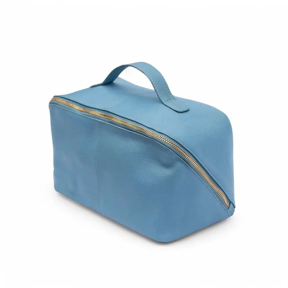 Blue Leather Washbag Seville 114 05