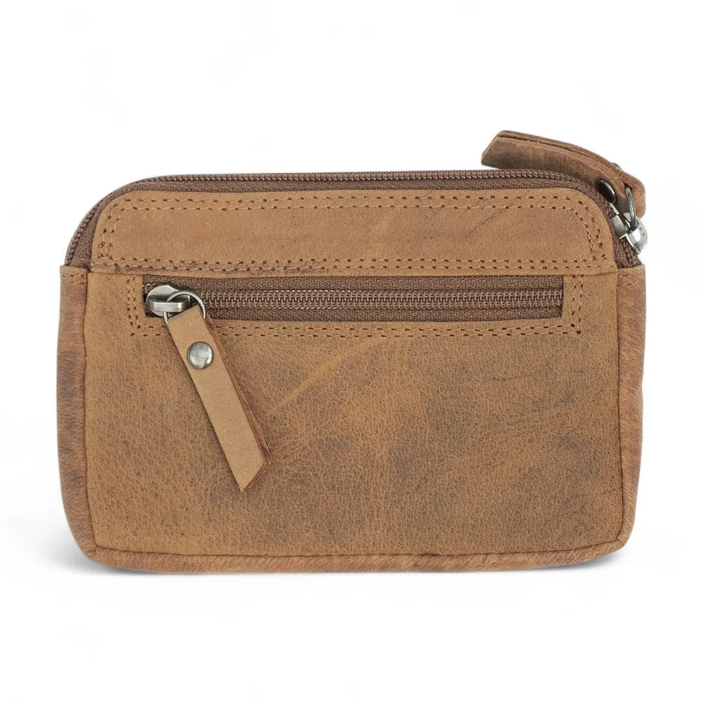 Hunter Leather Cardholder 1007 Galaxy Brown back