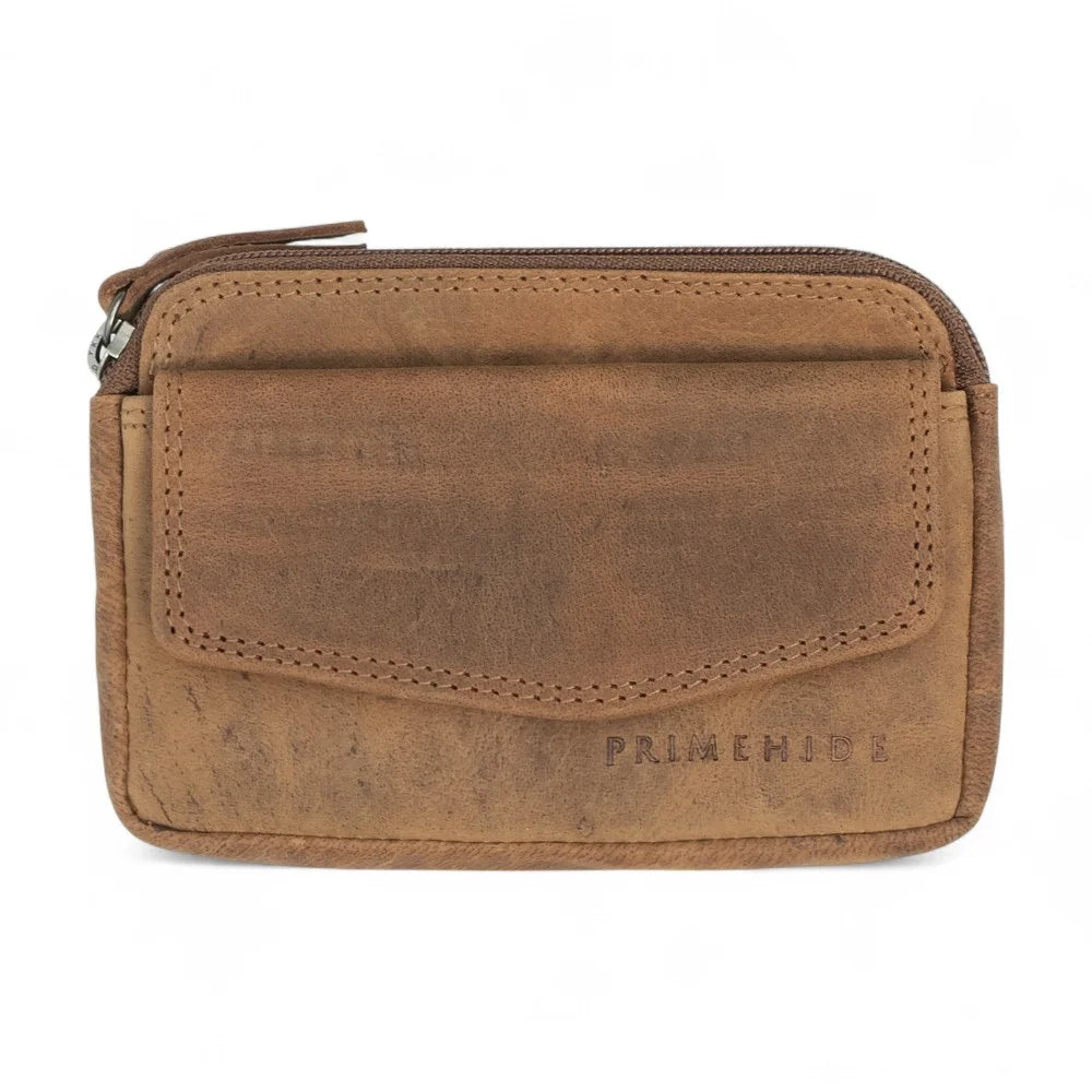 Hunter Leather Cardholder 1007 Galaxy Brown Front
