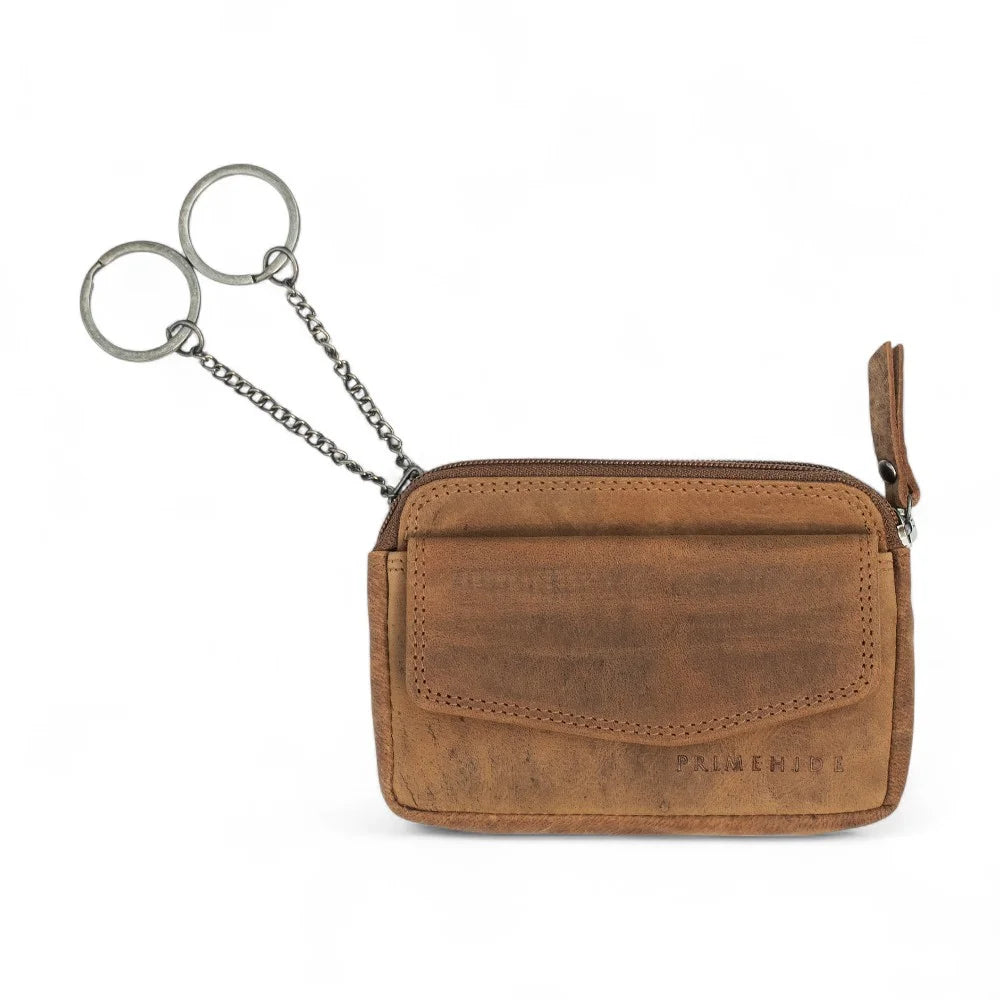 Hunter Leather Cardholder 1007 Galaxy Brown Front