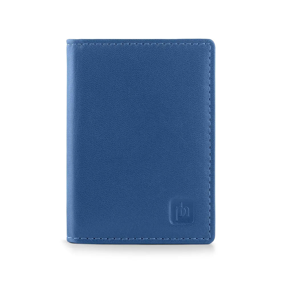 Leather Credit Card Holder Blue-1