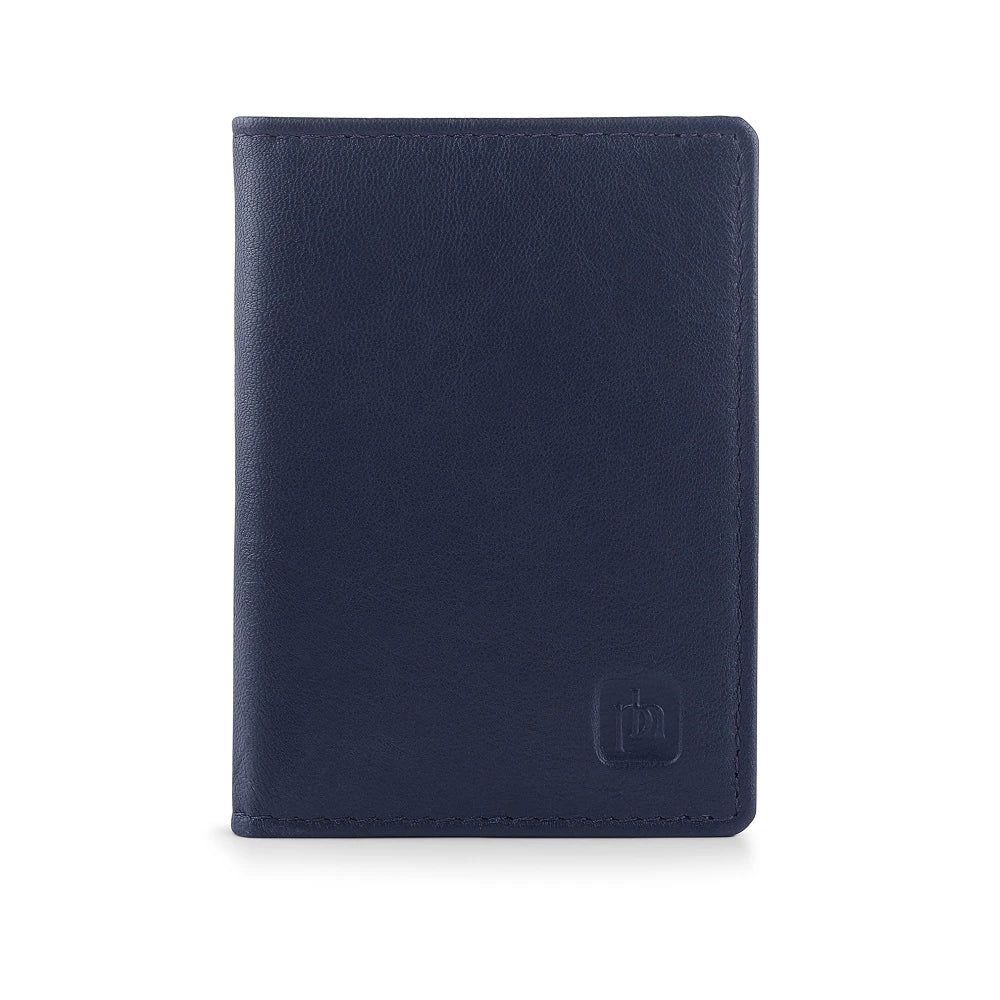 Leather Credit Card Holder Navy-1