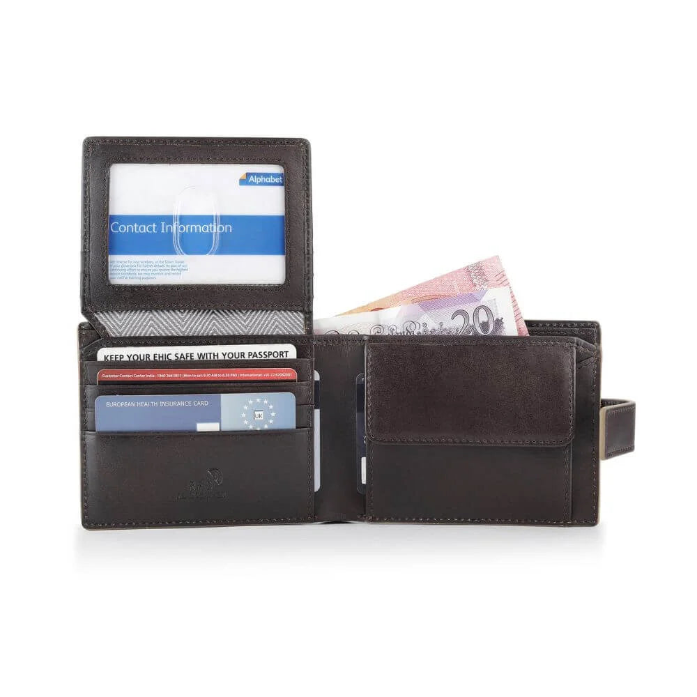 Brown Bifold Wallet RFID with tab – Outback 6404 (4)