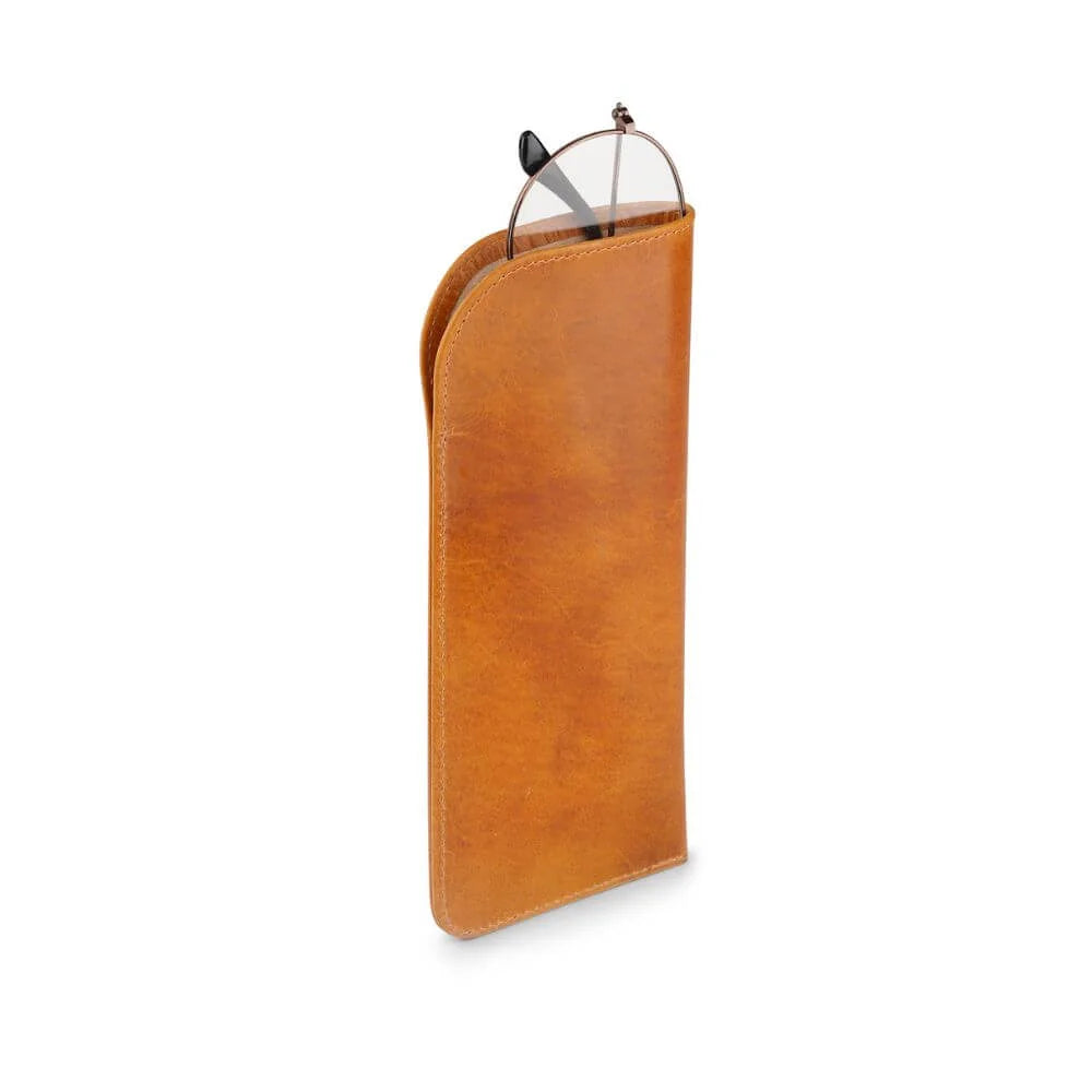 Leather-Lined Glasses Pouch – Mayfair 2503 Tan (3)