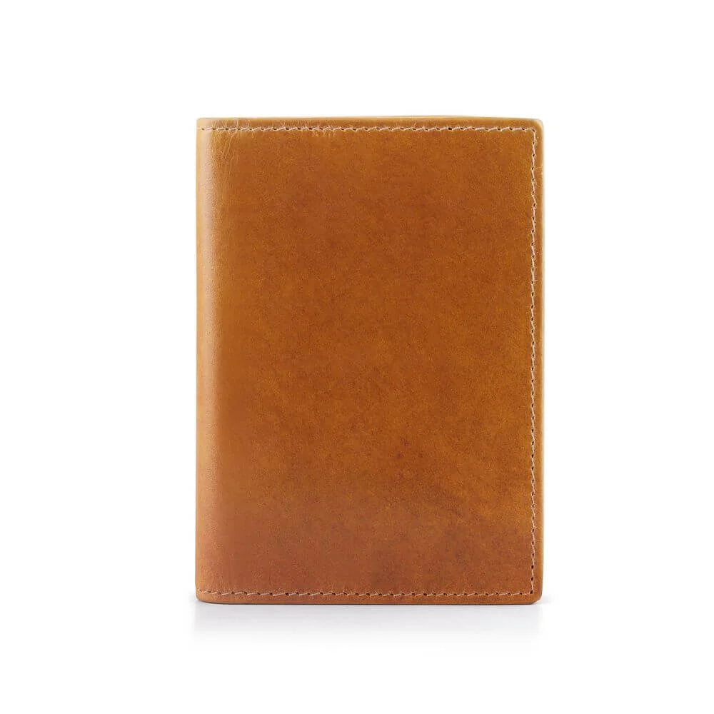 Vertical Leather-Lined Card Wallet- Mayfair 2501 TAN
