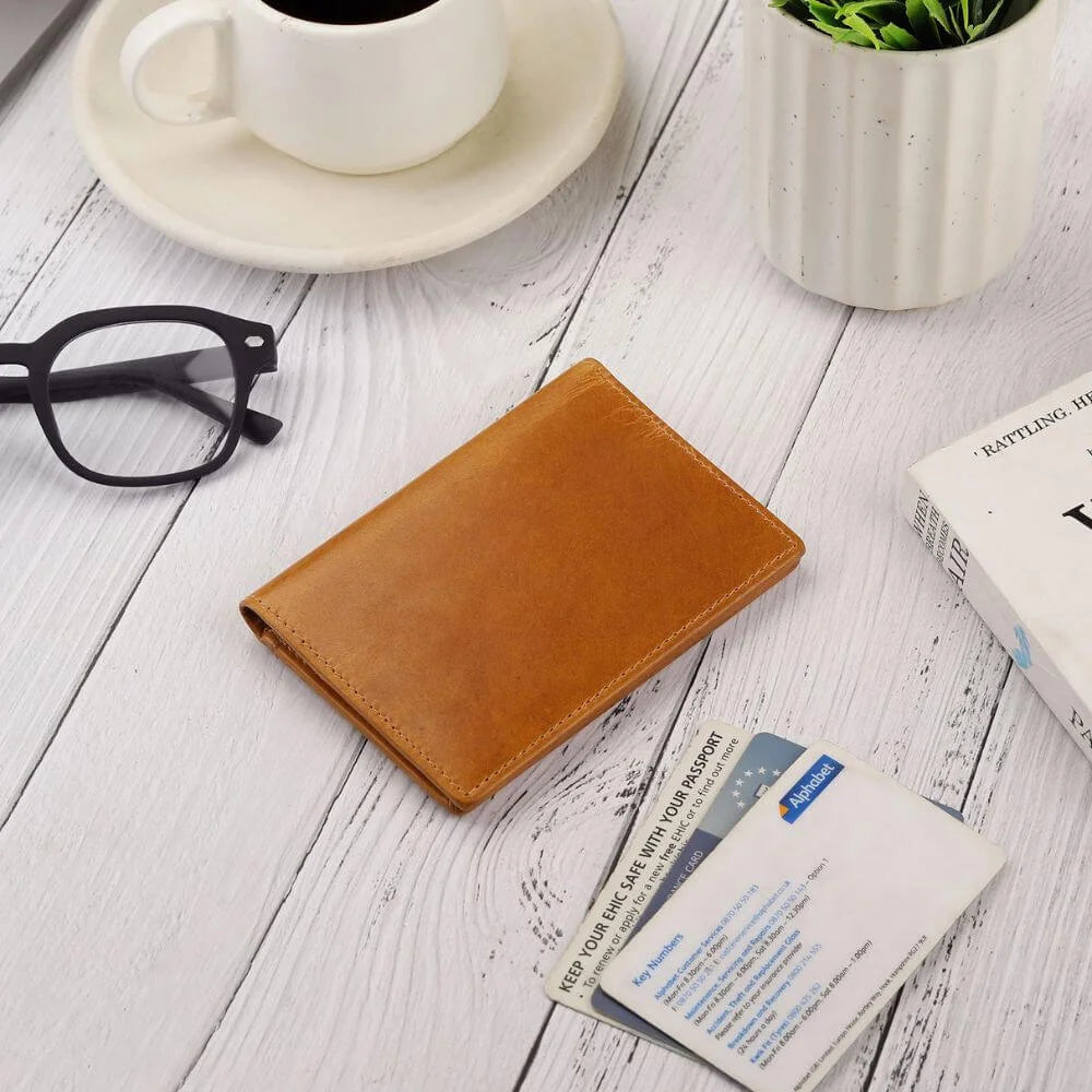 Vertical Leather-Lined Card Wallet- Mayfair 2501