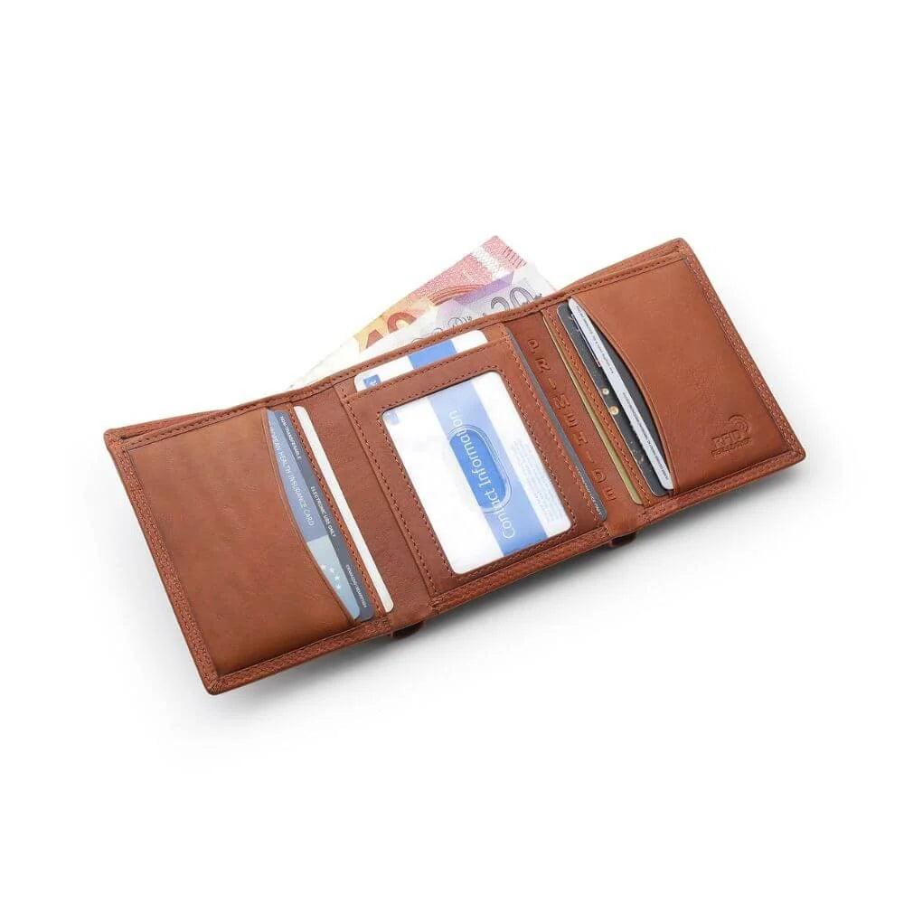 Trifold Card Wallet Leon 5707 Cognac (3)
