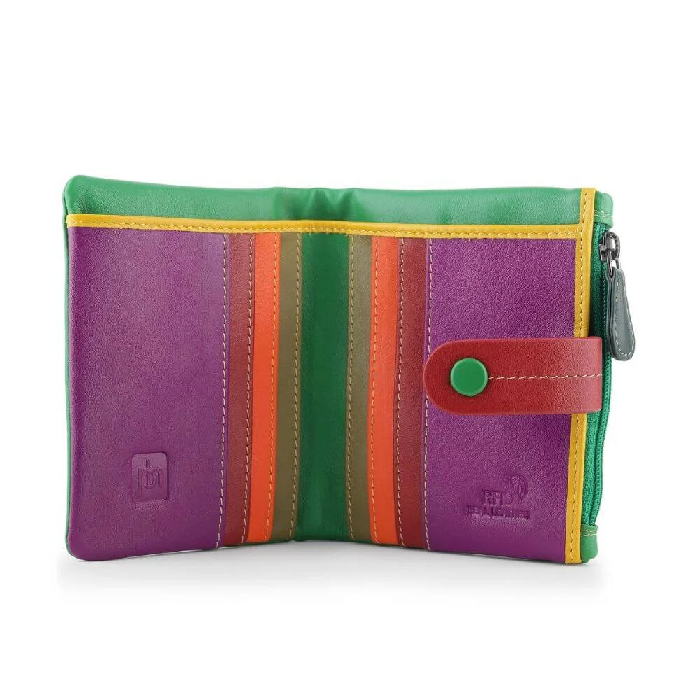 Capri Multi coloured tab purse small – 6801 Green (3)