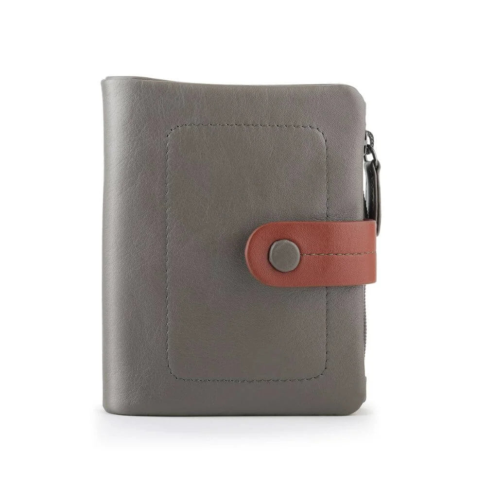 Capri Multi coloured tab purse small – 6801 Taupe Front