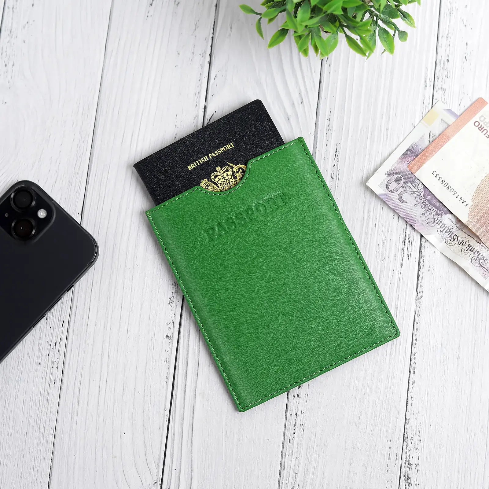 Passport Cover 694 RFID Safe Green(2)