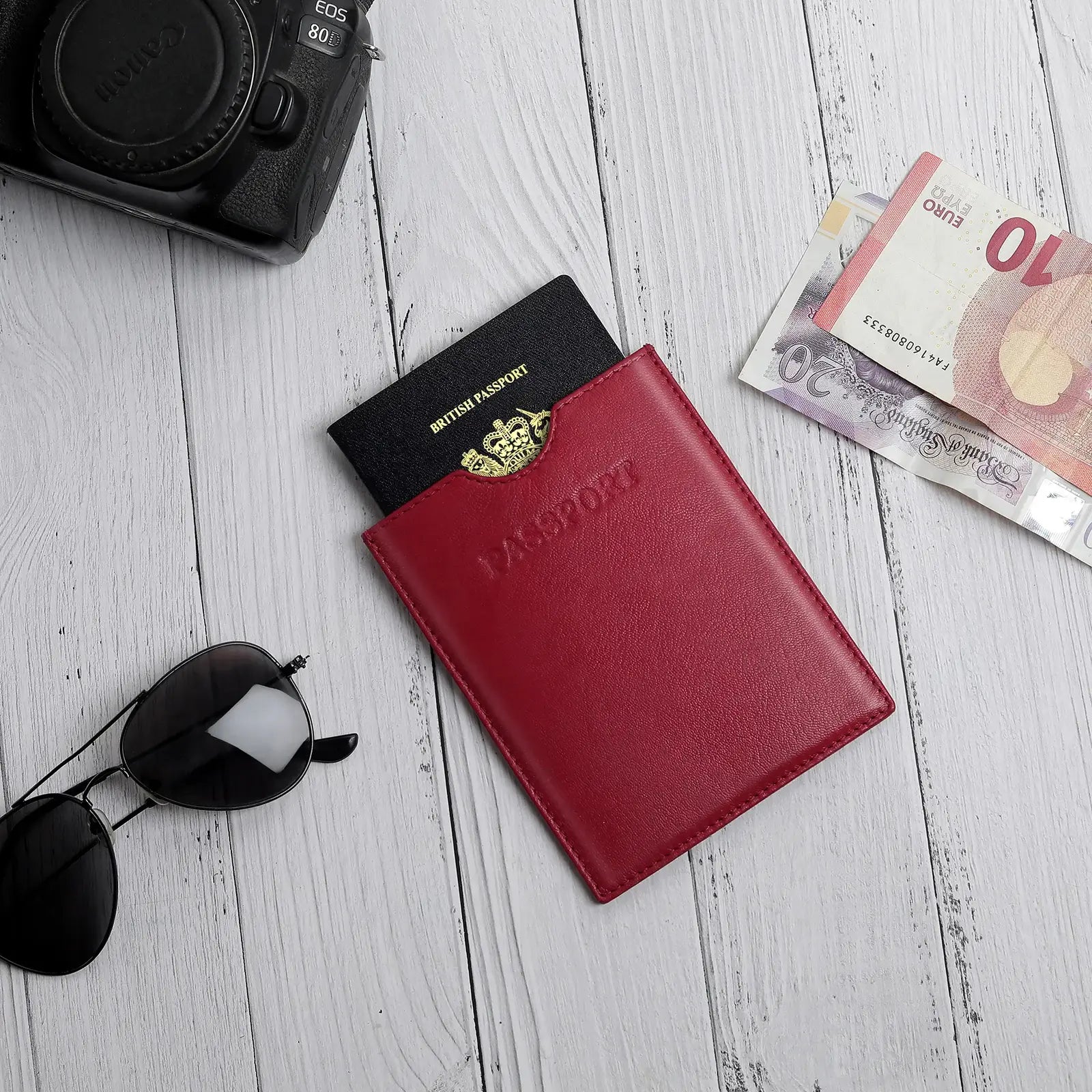 Passport Cover 694 RFID Safe Red(1)