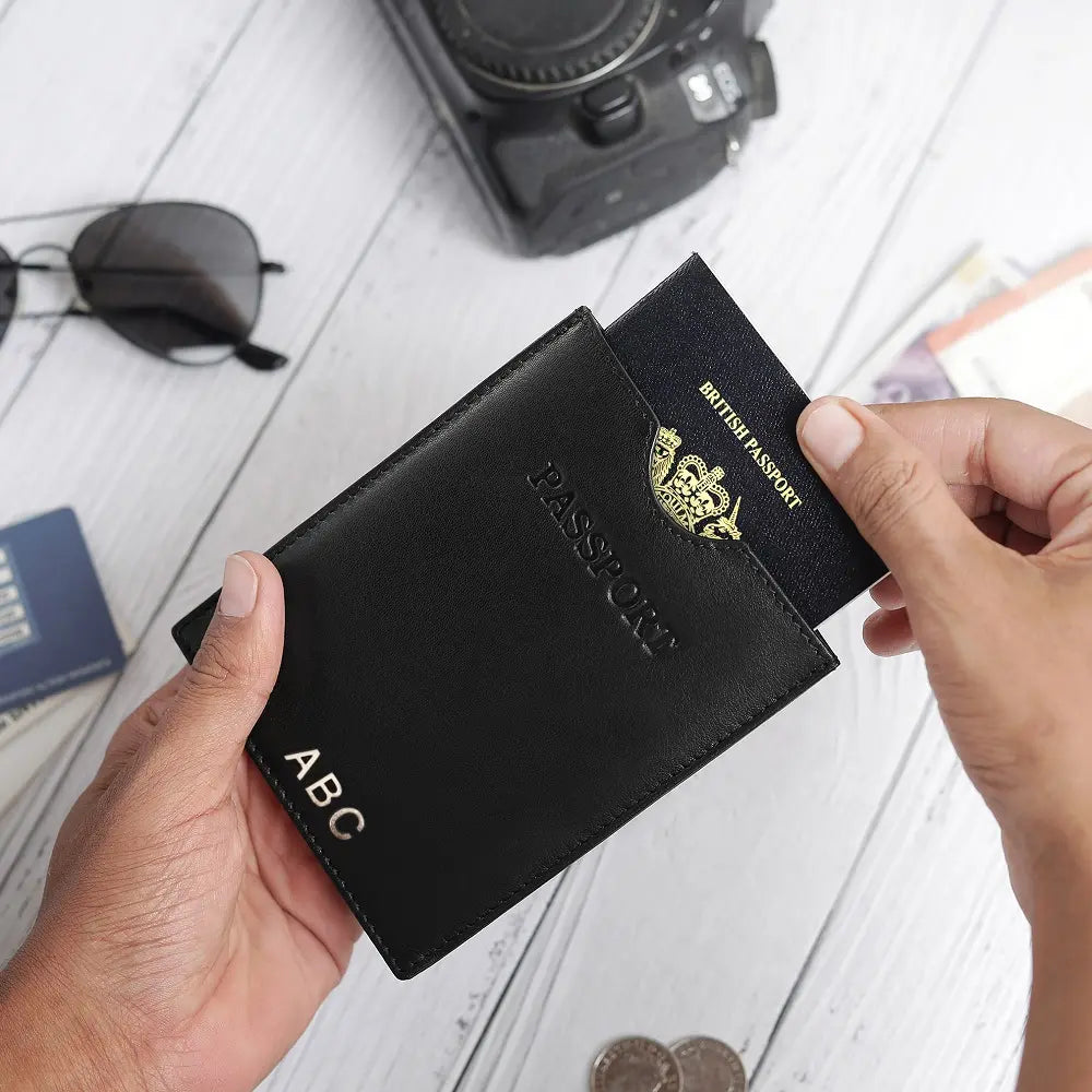 Passport Cover RFID Safe Black-4