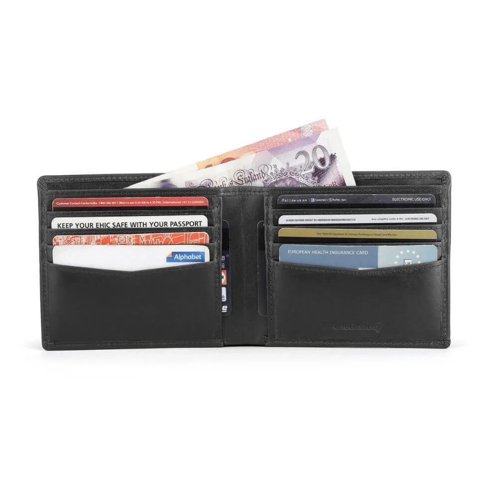 Black Leather Bifold Wallet Mayfair 2504 (3)