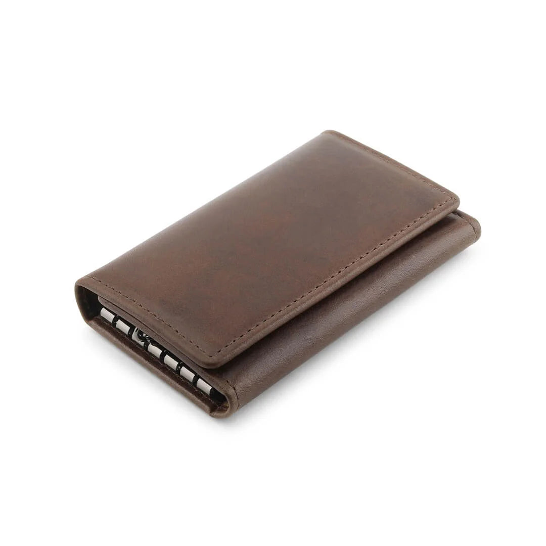 Brown Leather Key Holder Wallet Mayfair 2505