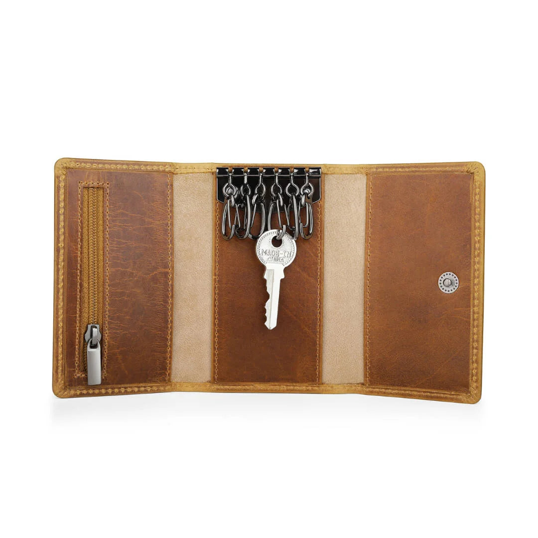 Tan Leather Key Holder Wallet Mayfair 2505
