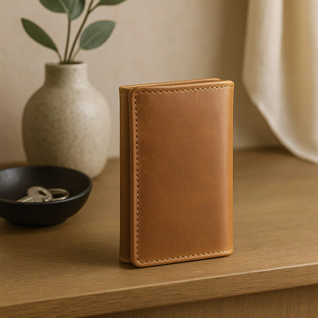 Tan Leather Key Holder Wallet Mayfair 2505 lifestyle